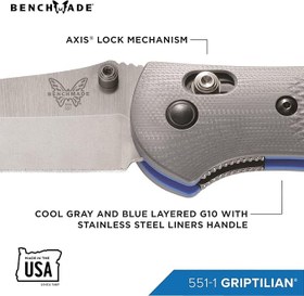 تصویر چاقو بنچمید گریپتیلیان 551 Benchmade 551-1 Griptilian 