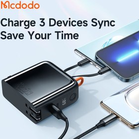 تصویر شارژر همراه وآداپتور مک دودو مدل CH-117 ظرفیت 15000میلی آمپر ساعت Portable charger and adapter McDodo model CH-117 capacity 15000 mAh