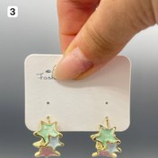 تصویر گوشواره ستاره‌ای میناکاری شده - گوشواره3 