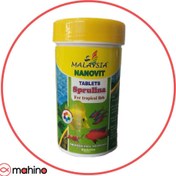 تصویر غذا قرصی برند مالزی مدل نانوویت اسپرولینا 110 میل tablet sperulina MSS