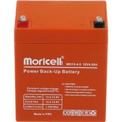 تصویر باتری 12 ولت موریسل مدل 4.5 آمپر Morisel 12volt model 124.5 battery