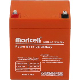 تصویر باتری 12 ولت موریسل مدل 4.5 آمپر Morisel 12volt model 124.5 battery