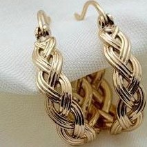 تصویر گوشواره طلایی اسپیرال ژوپینگ کد GO00099 