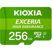 تصویر مموری کارت کیوکسیا مدل LMHE1G256GG2 Class10-U1 100MB/s با ظرفیت 256 گیگابایت KIOXIA EXCERIA HIGH ENDURANCE microSD Memory Card LMHE1G256GG2 Class10-U1 100MB/s 256GB