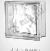 تصویر بلوک شیشه ای مدل ابری رنگ سفید (هرعدد) 