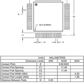 تصویر میکروکنترلرATMEGA64A-AU پکیج SMD TQFP-64 