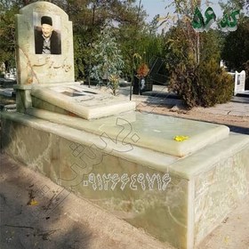 تصویر سنگ قبر مرمر سبز خاص - کد 56 