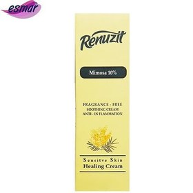 تصویر کرم ترمیم کننده پوست میموزا 10درصد حجم 25میل رینوزیت Renuzit Mimosa Healing Cream 25ml