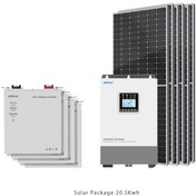 تصویر پکیج برق خورشیدی ۲۰ کیلووات ساعت با تامین ۱۶.۴ کیلووات ساعت انرژی 