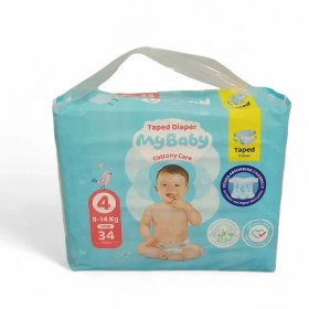 تصویر پوشک بچه چسبی کانال دار سایز 4 بسته 34 عددی مای بیبی My Baby 