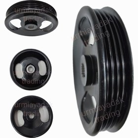 تصویر پولی پمپ هیدرولیک فرمان چهار شیار تیبا و پراید یورو4 جی آی اس پی GISP 