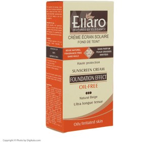 تصویر کرم ضدآفتاب رنگی الارو حجم 40 میلی لیتر - ضدآفتاب رنگی spf30 بژ طبیعی Ellaro Sunscreen Cream 40ml