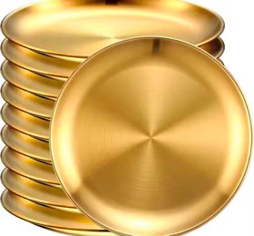 تصویر بشقاب گرد استیل سفری 