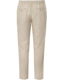 تصویر شلوار راحتی کتان ساده مردانه با بند کشی، بژ برند tchibo Men Drawstring Plain Linen Sweatpants, Beige