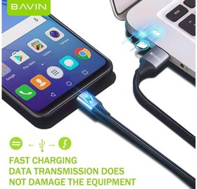 تصویر کابل شارژ سریع تایپ‌سریع باوین Bavin Usb cable Type-C 2.4A CB201 