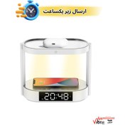 تصویر شارژر سه کاره پرودو مدل PD-BLWCDC Porodo Bedside Lamp with Wireless Charger and Digital Clock PD-BLWCDC