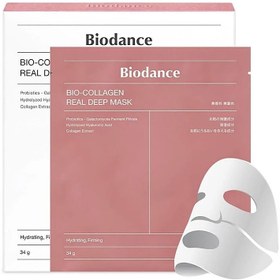 تصویر ماسک ورقه ای کلاژن بایودنس ماسک و اسکراب مدل ماسک ورقه ای بایودنس ( BIO COLLAGEN) حجم 34 گرم برند متفرقه | Other Brand