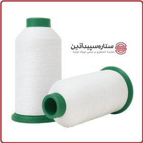 تصویر نخ دوخت دوراک ترکیه سفید کد 010 سایز 60 