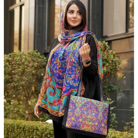 تصویر ست کیف و شال زنانه بهار کد 13 Bahar Women Bag and Shawl Set Code 13