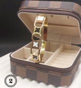 تصویر دستبند النگویی استیل شبدر 