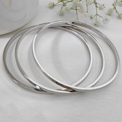 تصویر النگو آینه ای نقره ای تکدست ژوپینگ Xuping (به صورت تکی) 