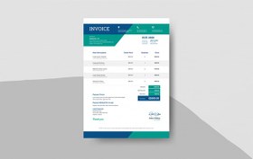 تصویر فاکتور و صورتحساب چند منظوره – Clean invoice template 