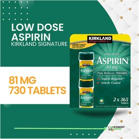 تصویر آسپرین ۸۱ میلی گرم برند kirkland Kırkland Signature Low Dose Aspirin 81 Mg 365 Tablets