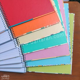 تصویر دفتر 100 برگ A4 سیمی جلد سخت مکث نوت کد 9176 notebook 80 sheets a4 nahal code 1871