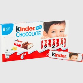 تصویر شکلات کیندر کودک ۸ عددی ( ۱۰۰ گرم) kinder شکلات و فرآورده های کاکائویی کیندر 100