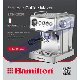 تصویر اسپرسوساز همیلتون مدل ECH-2820 espresso Hamilton ECH-2820