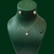 تصویر 0311. نیم ست نقره مدل برفین (بدون زنجیر) 