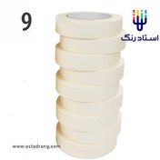 تصویر نوار چسب کاغذی 2.5 سانت 50 یارد آبرو (بسته 9 عددی) Abro Masking Tape 24mm 50 yards 