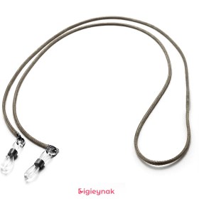 تصویر بند عینک چرمی قهوه ای 