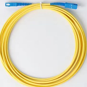 تصویر پچ کورد فیبرنوری 2 متری دو سر آبی مناسب برای اتصال مودم FTTH فیبر نوری Patch Cord (APC-UPC), SC-SC , 3mm, 2m, PVC Jacket, simplex, single mode 