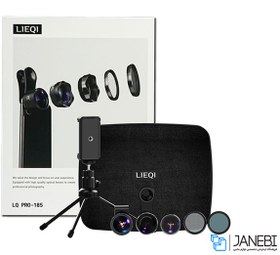 تصویر لنز 5 تایی گوشی موبایل با سه پایه لی کیو آی Lieqi LQ-185 5in1 Lens 