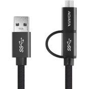 تصویر کابل تبدیل USB-C به USB-C/Micro USB-C 3.1 ای دیتا Adata طول 1 متر 