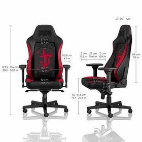 تصویر صندلی گیمینگ نوبل چیر قرمز Gaming Chair Noble Chair HERO Doom Edition Gaming Chair Noble Chair HERO Doom Edition