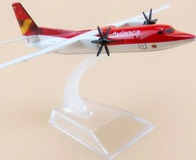 تصویر ماکت هواپیما فوکر 50 اوینکا | AirPlane Model 16cm Fokker 50 Avianca 