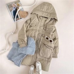 تصویر کاپشن بلند بچگانه 8 سال تا 16 سال کد 9713 