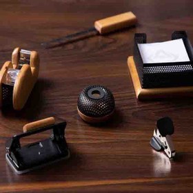 تصویر ست رومیزی 7 تکه چوب و فلز 