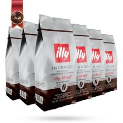 تصویر قهوه ایلی illy مدل اینتنسو Intenso یک کیلویی بسته 6 عددی 