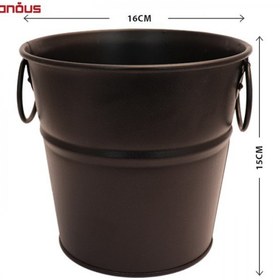 تصویر سطل فلزی دسته دار رنگی سایز 2 Metal Bucket with Handle