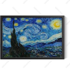 تصویر تابلو نقاشی “شب پر ستاره” اثر ونگوگ 