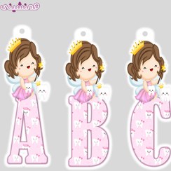 تصویر حروف زیبای مدل جشن و تولد دندونی دختر طرح 02 