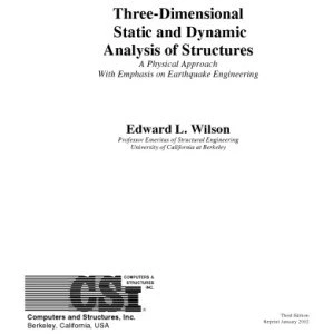 خرید و قیمت کتاب Three dimensional static and dynamic analysis of ...