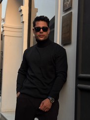 تصویر ژاکت بافت یقه اسکی سایز آزاد 