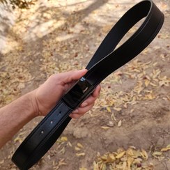 تصویر کمربند چرم طبیعی مردانه تک لایه گاوی با سگک پلاکی KG35PA14 