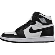 تصویر کفش نایک جردن ساقدار رنگ مشکی و سفید با رویه چرم سایز ۳۷ تا ۴۴ 