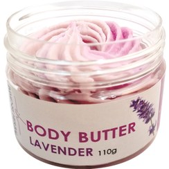 تصویر کره بدن طبیعی (بادی باتر) اسطوخودوس ایمنس هربال مدل lavender Body Butter وزن 110 گرم 