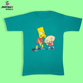 تصویر تیشرت لانگ دخترانه SIMPSONS کد 8910 SIMPSONS long t-shirt for girls, code 8910